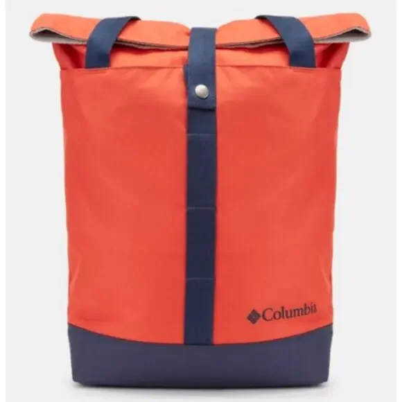 Columbia Urban Lifestyle Backpack Convertible Tote -orange/navy - Picture 2 of 6